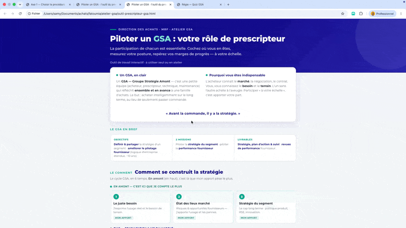 Boîte à outils GSA